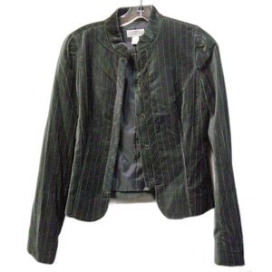 Ann Taylor Loft Black Fancy Women's Blazer Jacket w/ Sparkling Thread Size 0